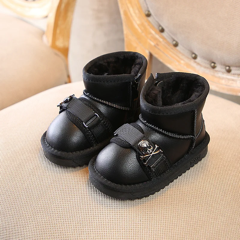 IXG/детские зимние ботинки водонепроницаемые ботильоны с металлическим