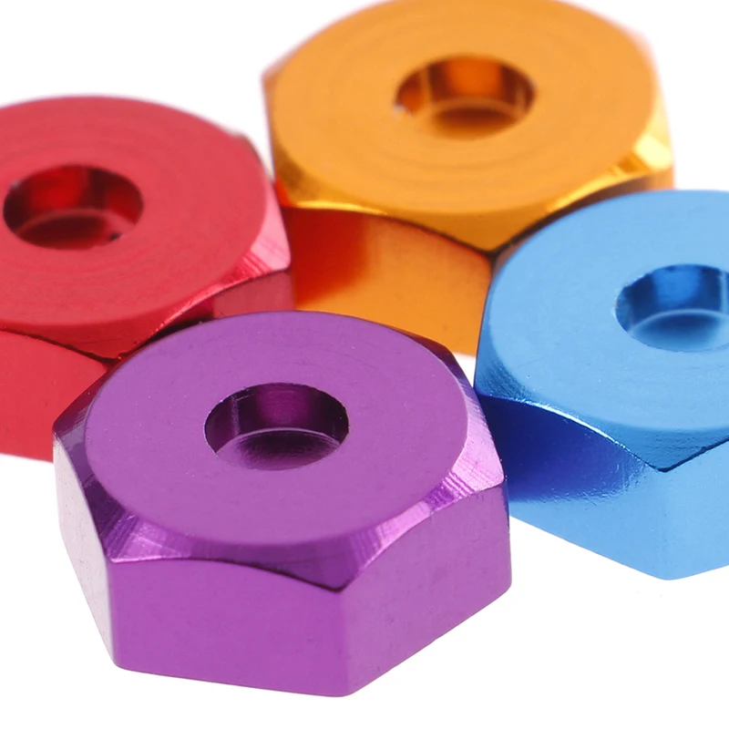 

4Pcs/set Aluminum Wheel Hex Nut With Pins Drive Hubs 4P HSP 102042 1/10 Upgrade Parts For 4WD RC Car Himoto