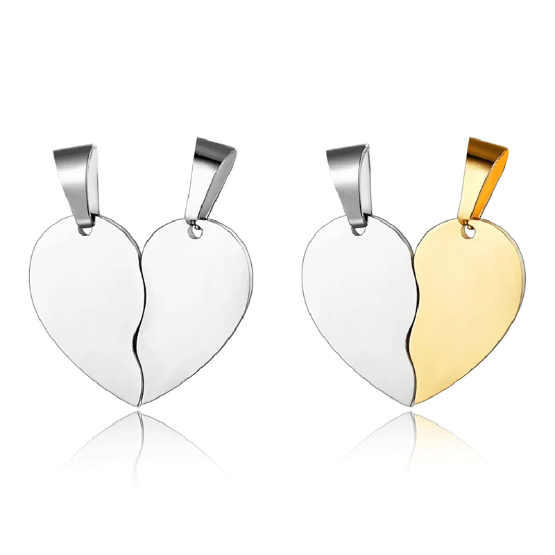 Колье Best friend charm из нержавеющей стали золотого и серебряного цвета простая