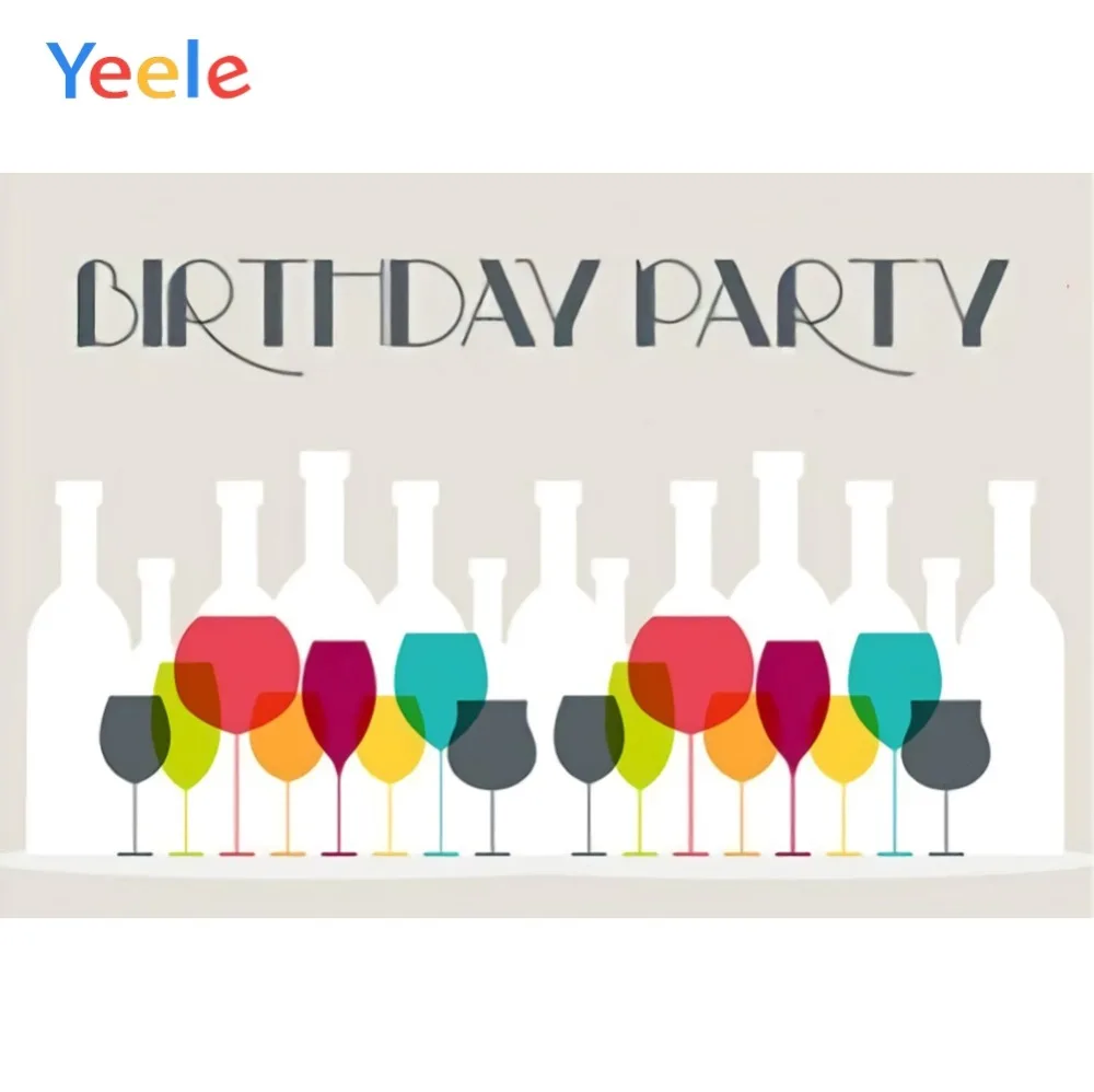 Yeele Wineglass бокал вино Красочные партии День рождения фотографии фоны