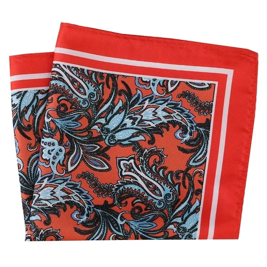 DPH041 Pocket Square Портной Смит Новое поступление большой размер костюм платок Печать Мягкий носовой платок для мужчин полотенце для сундуков круг волна цветочный плед носовой платок - Цвет: DPH041 Pocket Square