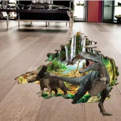 Креативный 3 d Птерозавр животный мир детский сад среда гостиная украшение спальня может удалить наклейки на стену - Цвет: Зеленый