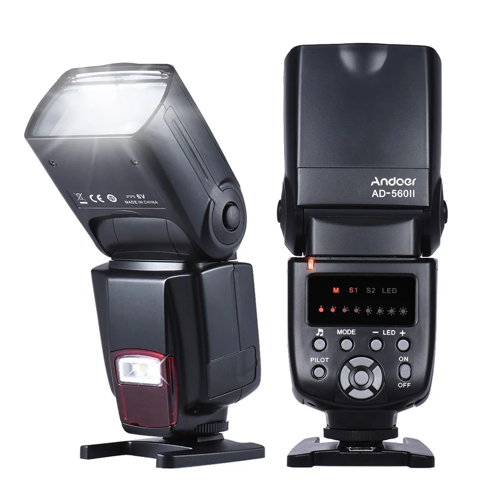 Универсальная вспышка Andoer AD 560 II Speedlite Speedlight с беспроводным триггером для Canon Nikon