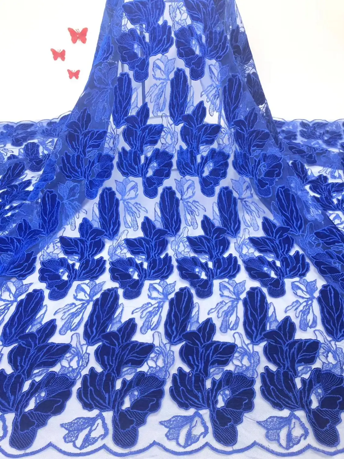 Французская бархатная ткань с кружевом 2019 высококачественный яркий красный