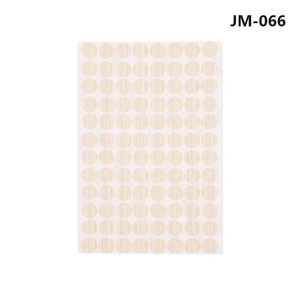 JM-066 96 шт./лист 15 мм самоклеющиеся декоративные пленки винт для мебели крышка наклейки на колеса дерево ремесло стол Шкаф орнамент Прямая поставка - Цвет: JM-066