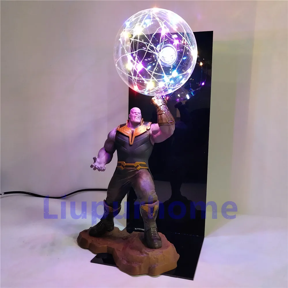Lampara Мстители Endgame Thanos Infinity Gauntlet светодиодный ночной Светильник Flash дисплей набор Фильм Мстители фигурка танос DIY лампа игрушки