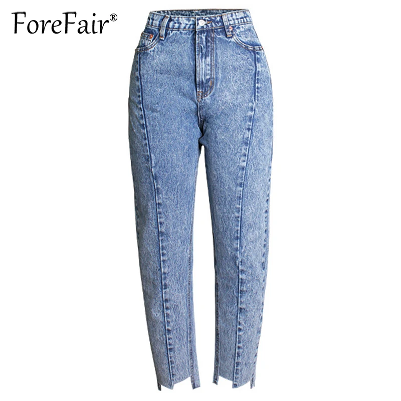 Джинсы Forefair женские короткие уличная одежда в стиле бойфренд модные штаны по