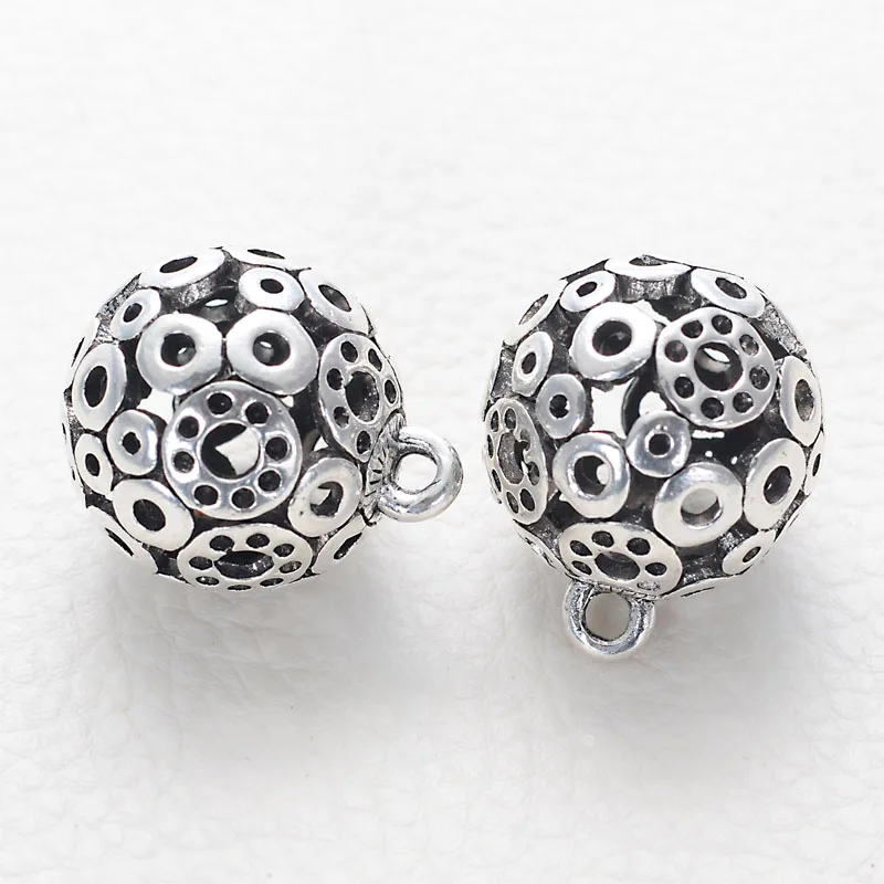 Круглые металлические подвески Miasol античные серебристые 10 шт.|beads for diy|designer