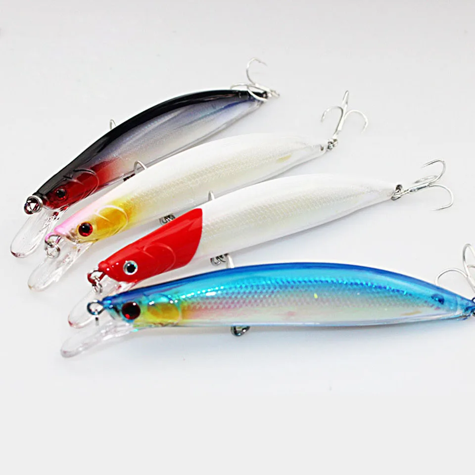 GoByGo 1 шт. Minnow приманки для ловли рыбы 14 см 22 г 2 # крючки станок и Рыба гольян