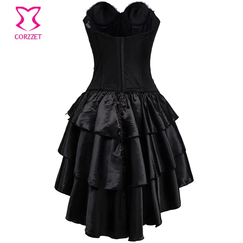 Корзет Готический Золотой принт Феникс хлопок корсет и платье бюстье топ для