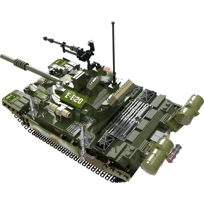 1028 шт. Военная серия T 72 основной боевой танк совместимый WW2 армейский солдат