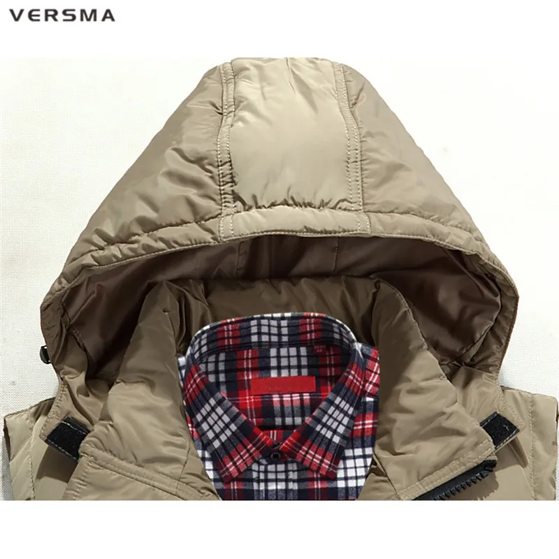 VERSMA Slim Fit зима теплая куртка без рукавов пуховой жилет для мужчин черный с