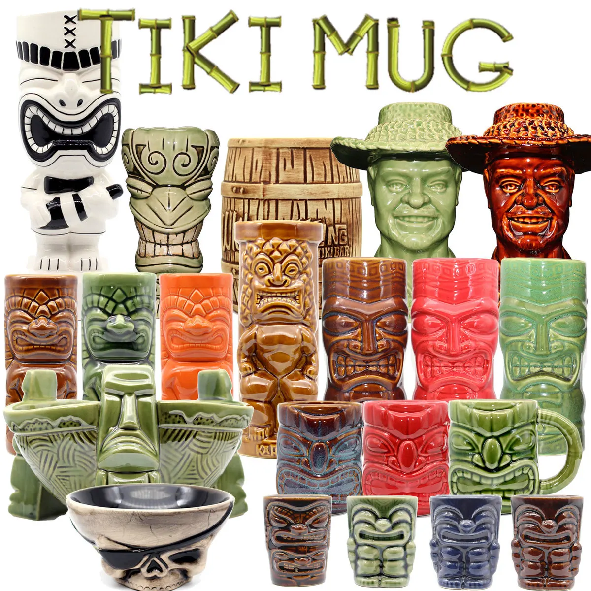 Гавайские кружки Tiki Коктейльная чашка кружка для пива напитков винные стаканы