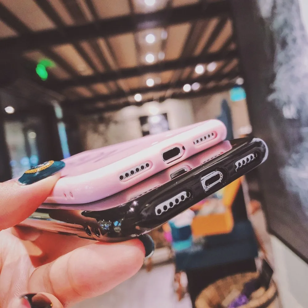 Милый чехол с буквенным принтом для телефона iphone 8 7 Plus XS Max XR X 10 мягкий силиконовый
