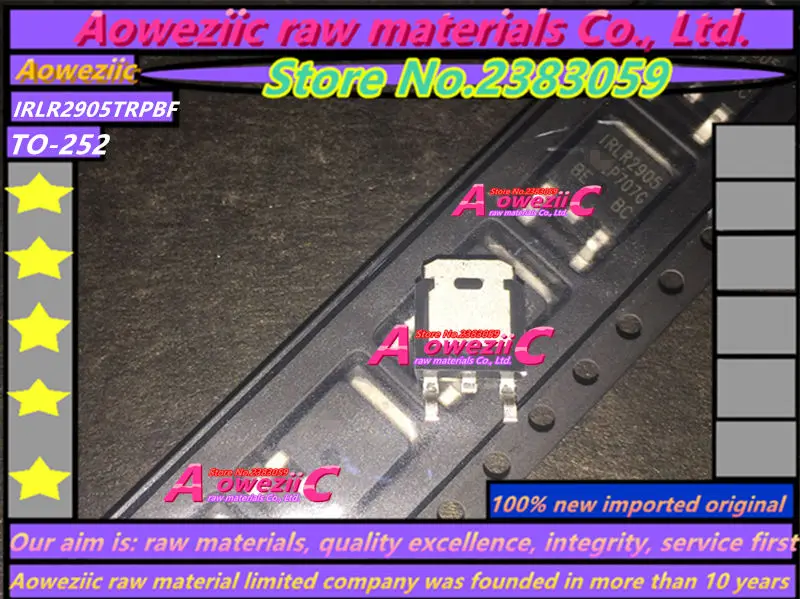 Aoweziic 2019 + 100 новый импортный оригинальный IRLR2905TRPBF LR2905 IRLR2905PBF IRLR2905 TO252 MOS FET 36A 55V |