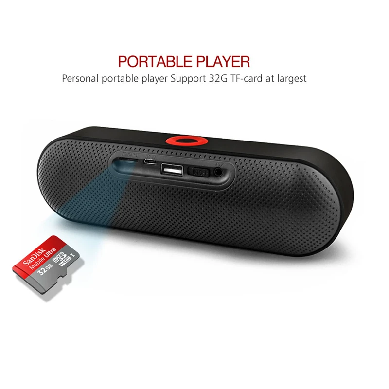 NBY 18 Беспроводной Портативный Bluetooth Динамик сабвуфер Altavoz TF карты для рабочего