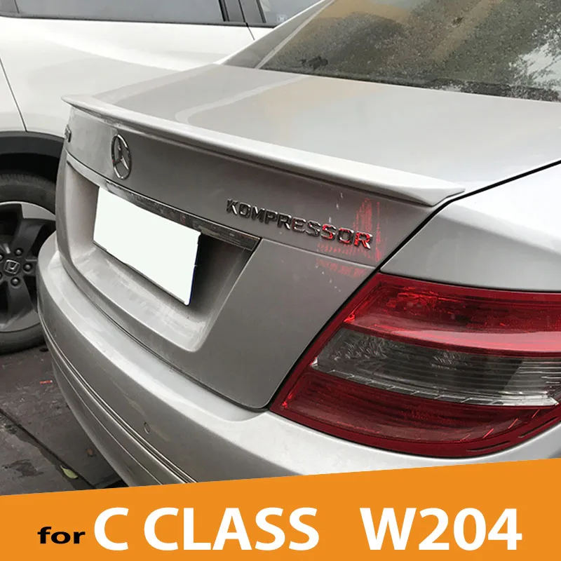 VOE W204 ABS Пластик автомобиль Стайлинг заднего крыла Спойлер для Mercedes Benz C class C300 c180