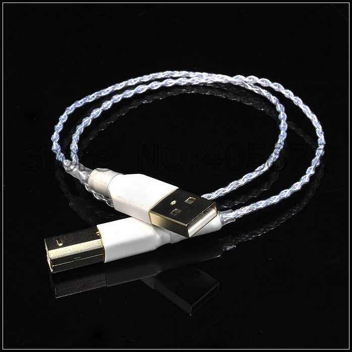 Высококачественный посеребренный USB аудио кабель A B Hifi кабель|audio cable|hifi usb cableusb audio