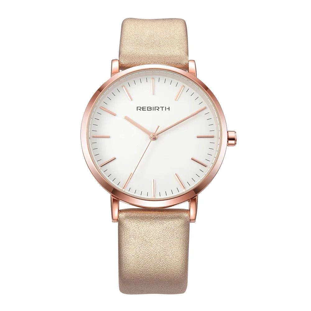 Rose Gold-Gold watch Подлинная PU женские часы лучший бренд элегантные унисекс повседневные аналоговые часы деловые мужские наручные часы женские золотые нарядные часы мужские - Цвет: Rose Gold-Gold watch