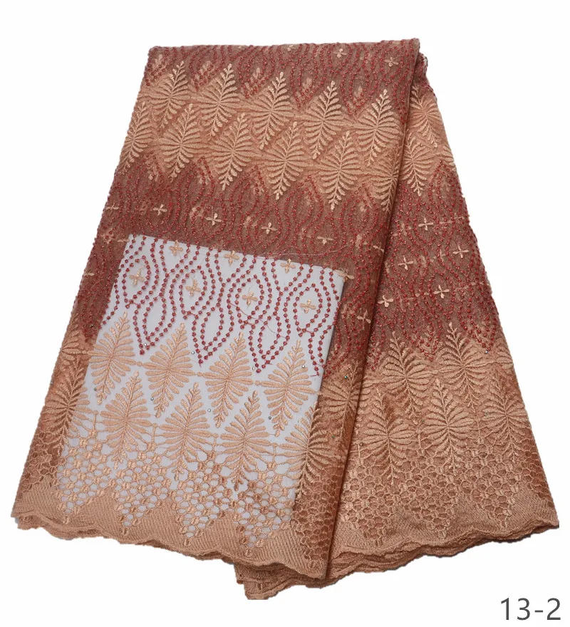 Новейшая темно зеленая африканская кружевная ткань 2019 Высококачественная