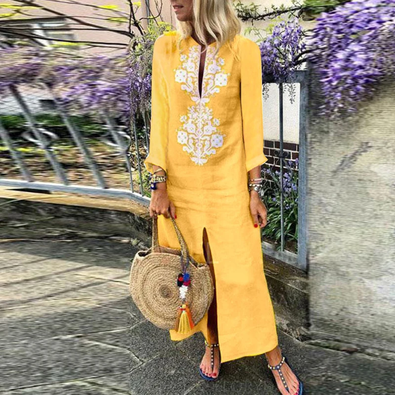 Женская одежда Осеннее облегающее платье Повседневное Платье макси с длинным