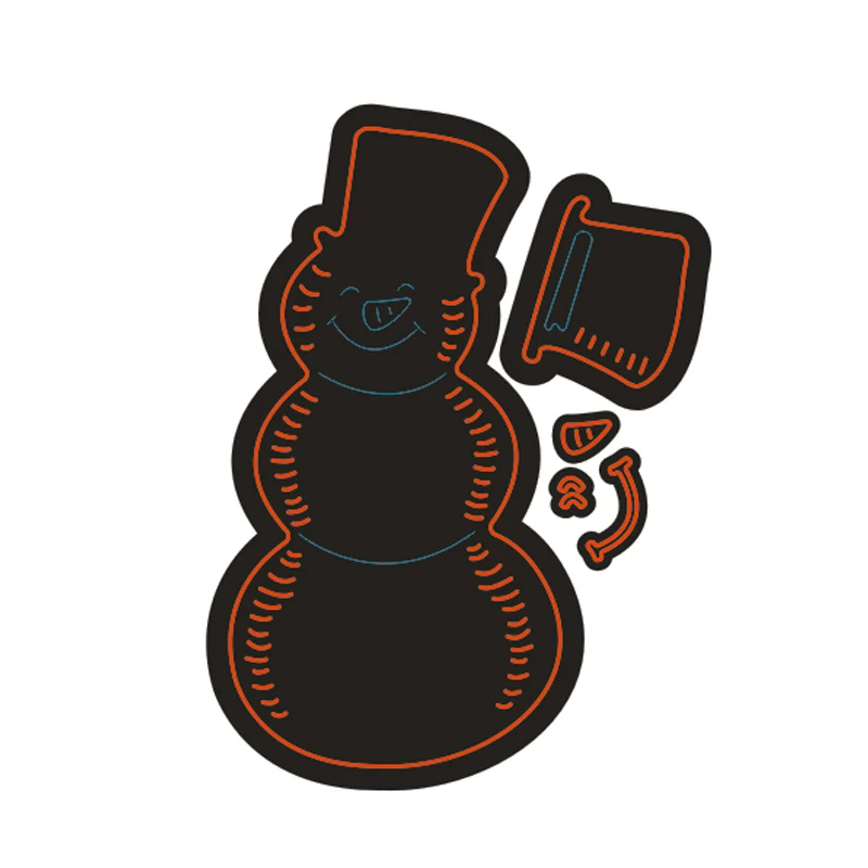 Милый снеговик из углеродистой стали режущие штампы трафарет ремесло для