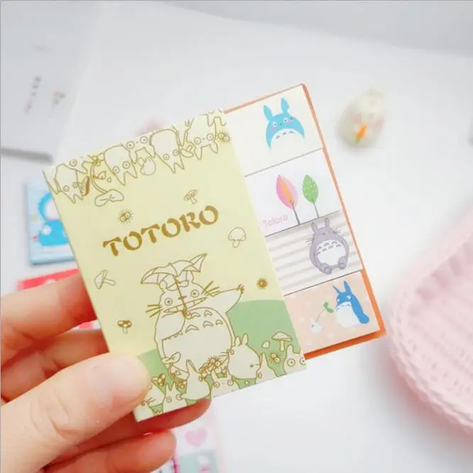 Kawaii Корейская мультяшная книга Baymax Doraemon Totoro N times Sticky Memo Note Book вкладка для