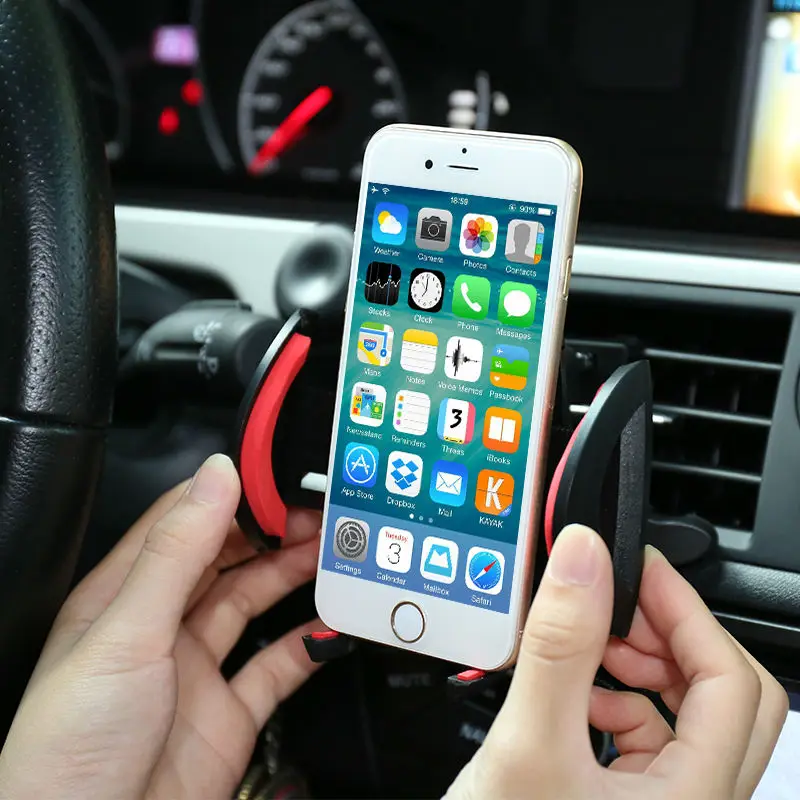 Универсальный автомобильный держатель для телефона с вентиляционным отверстием для Iphone 8, 7, 7, s, 6, 6s Plus, 5, для samsung Note 8, S8 Plus, S7 edge, подставка, поддержка