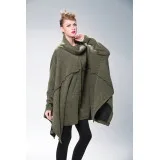 2017 осенне-зимний модный женский свободный длинный свитер Асимметричный пуловер