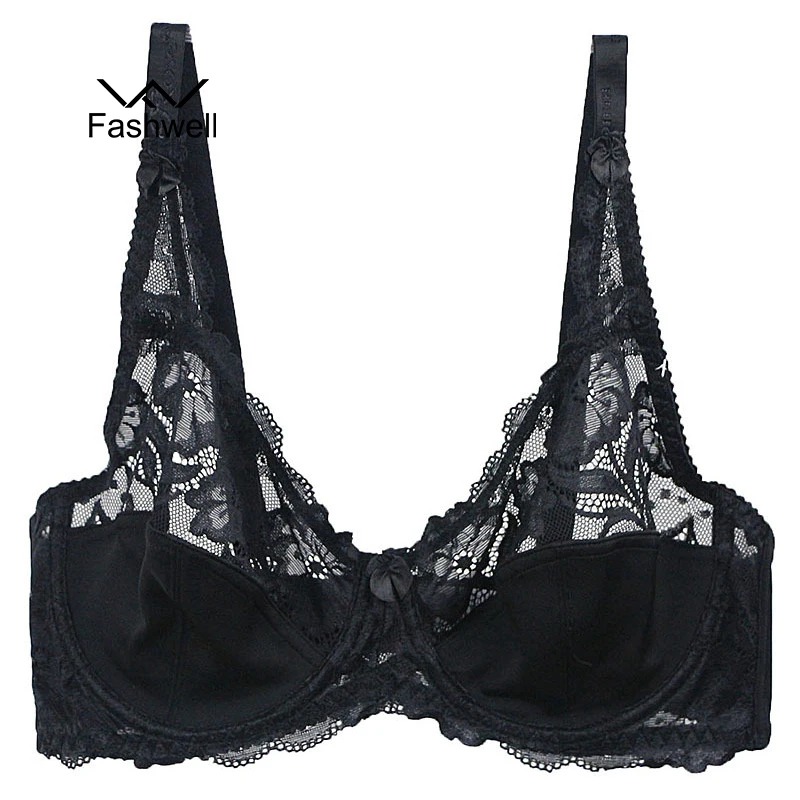 Сексуальные однотонные кружевные бюстгальтеры для женщин большие размеры