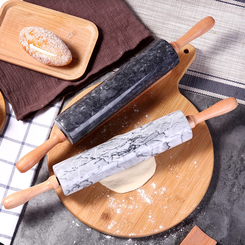 8 дюймов натуральная мраморная Скалка твердые деревянные пельмени лапша