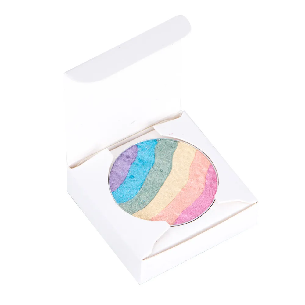 2018 новый стиль тени для век порошок мерцающие Палитра Радуга румяна макияж набор