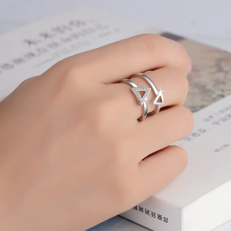 Женское модное серебряное кольцо пальчиковая повязка Корея горячее