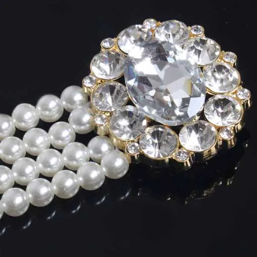 Новый белый потрясающий 4 слоя круг стразы пряжка жемчужный пояс для женщин|belts for