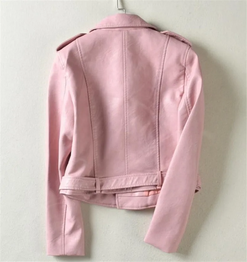 Розовый XXL XXXL панк воздуходувка куртка короткие куртки из искусственная ( ый)