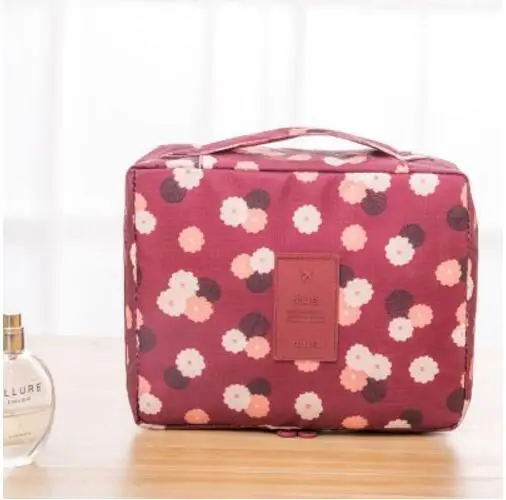 Red Plum IUX Женская мода многофункциональная сумка для косметики косметическая коробка макияж Организация молния уход за кожей магазин путешествия торговля - Цвет: Red Plum