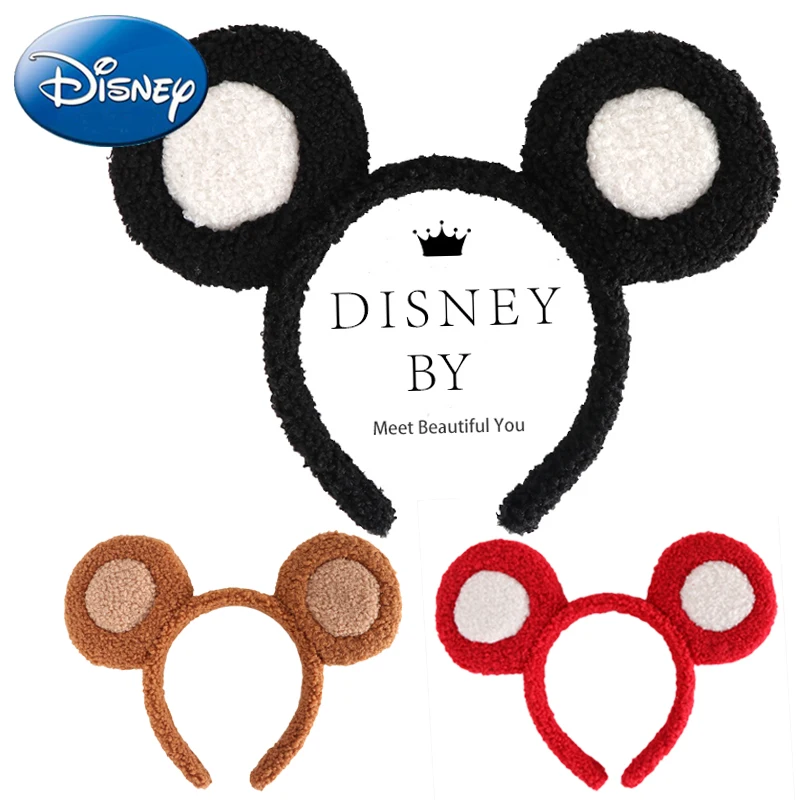 Disney Kawaii плюшевый головной убор с ушками Микки Мауса для взрослых детей девочек