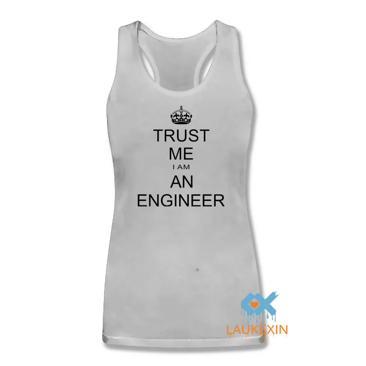 Инженер забавные Tanktops Женская безрукавки для женщин Новая Летняя мода Tumblr Письмо печати майка стильная женская camiseta Топ Футболка - Цвет: Women Grey