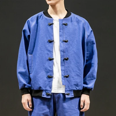 Dark Blue KUANGNAN китайский стиль джинсовая куртка для мужчин хип хоп джинсовые куртки для мужчин Уличная Мужская куртка и пальто 5XL ВЕСНА Новинка - Цвет: Dark Blue