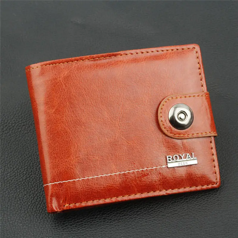 New Style Brown Новинка, мужские кошельки из искусственной кожи, короткий кошелек для монет, маленький винтажный кошелек на застежке-молнии, сумка для денег, держатель для карт, Карманный Кошелек, черный кошелек - Цвет: New Style Brown