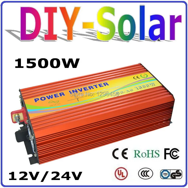 2017 Новинка 1500 Вт Солнечная энергия ветра от сети инвертор DC12V 24V к AC 220V 110V Чистая