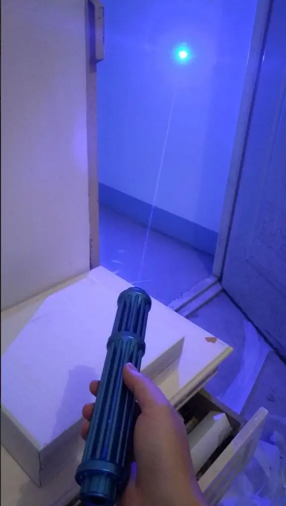 Профессиональный Супер мощный! Синий лазерный указатель 450nm горение матч сухой