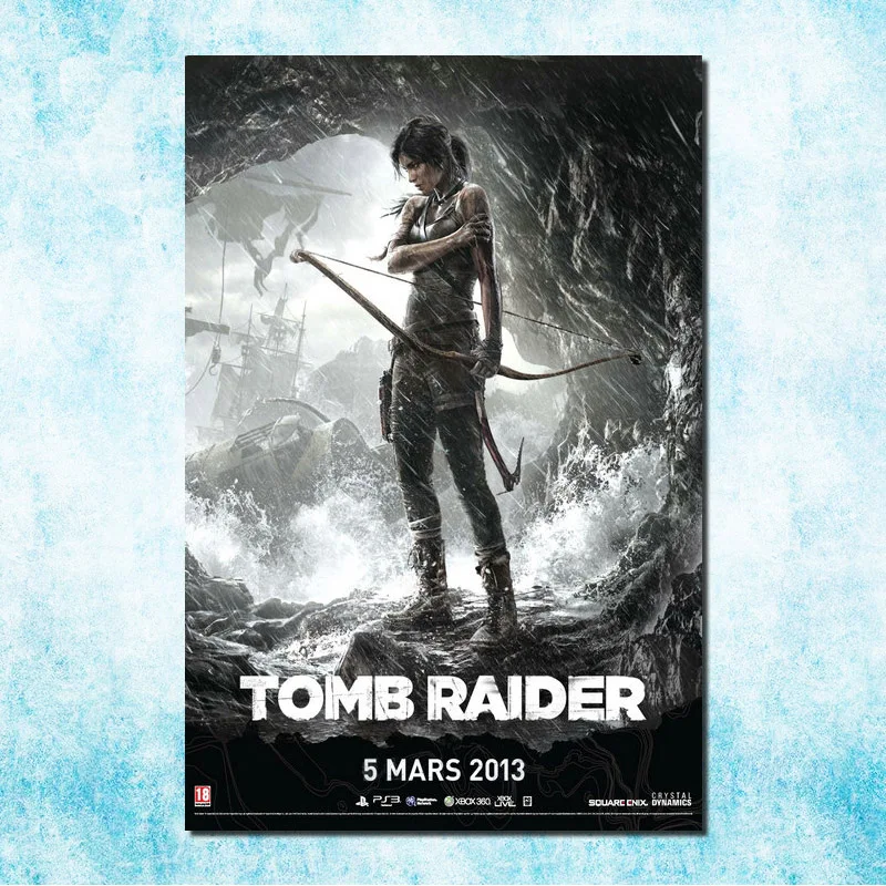 click Tomb Raider Лара Крофт Искусство Шелковый Холст печати плакатов 13x20 24x36 дюймов новая игра стены картину дома номер(больше)-4 - Цвет: click
