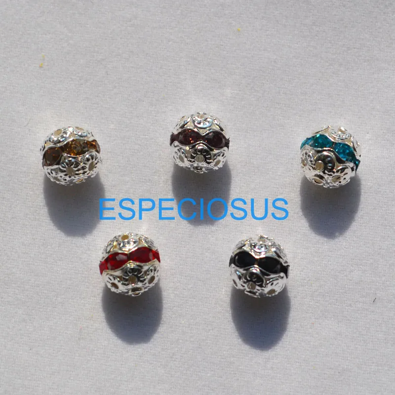 10 шт. круглые бусины стразы 8 мм|bracelet finding|beads 8mmeuropean charms |