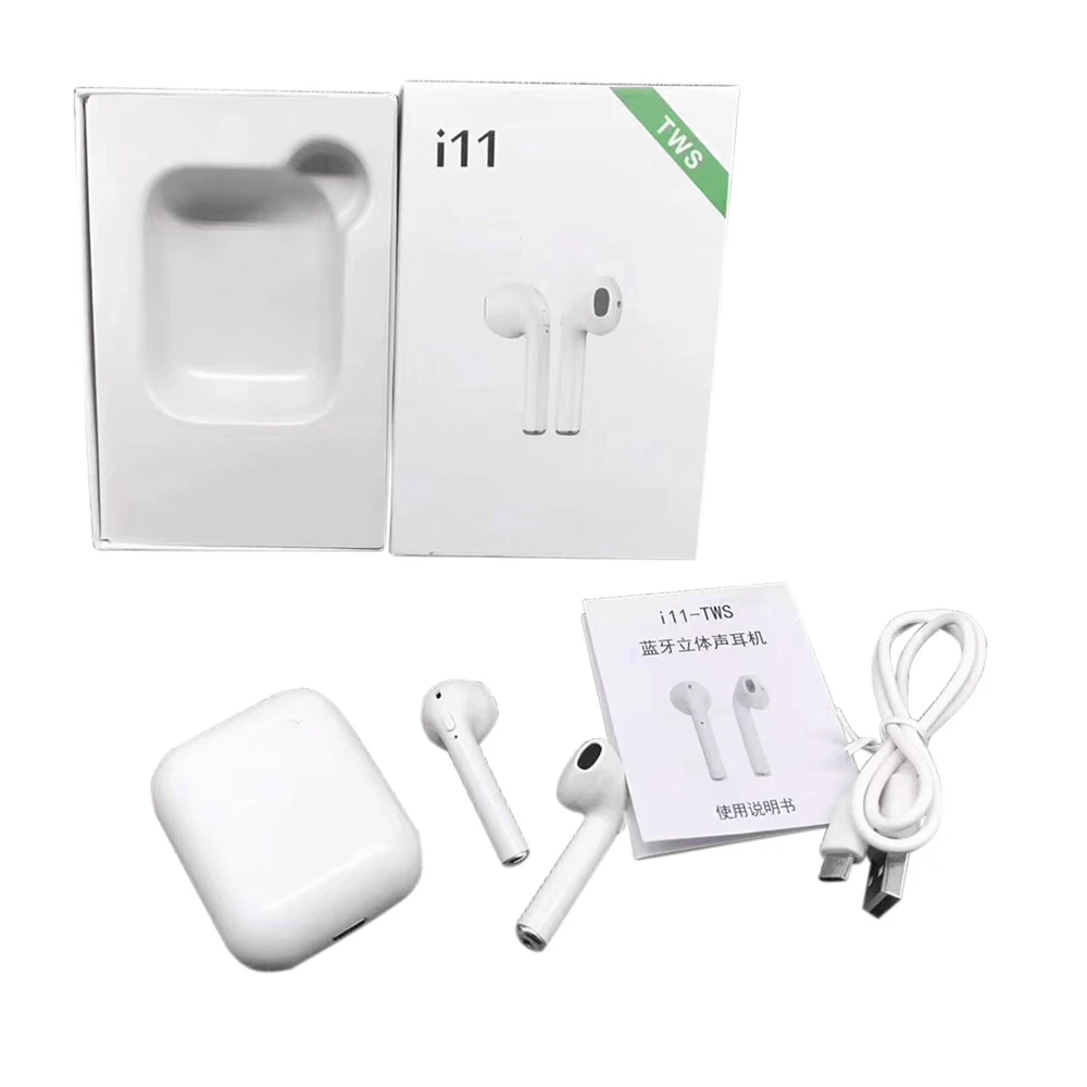 I11 беспроводные Bluetooth наушники-вкладыши Поддержка питания дисплей для iphone android