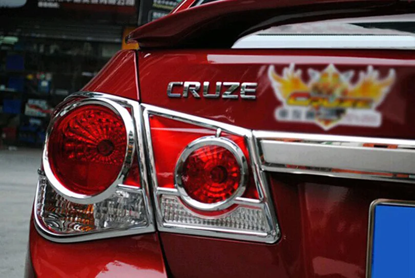 Хромированная задняя крышка лампы заднего фонаря защитная накладка для Chevy Cruze 2009