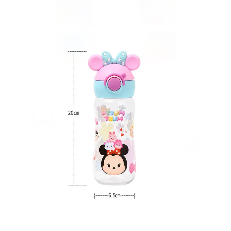 Disney Розовый Микки мышь чашки с картинками из мультфильмов с Силиконовая защита для мальчиков с изображением машинок спортивные бутылки для девочек принцесса София чашки для кормления