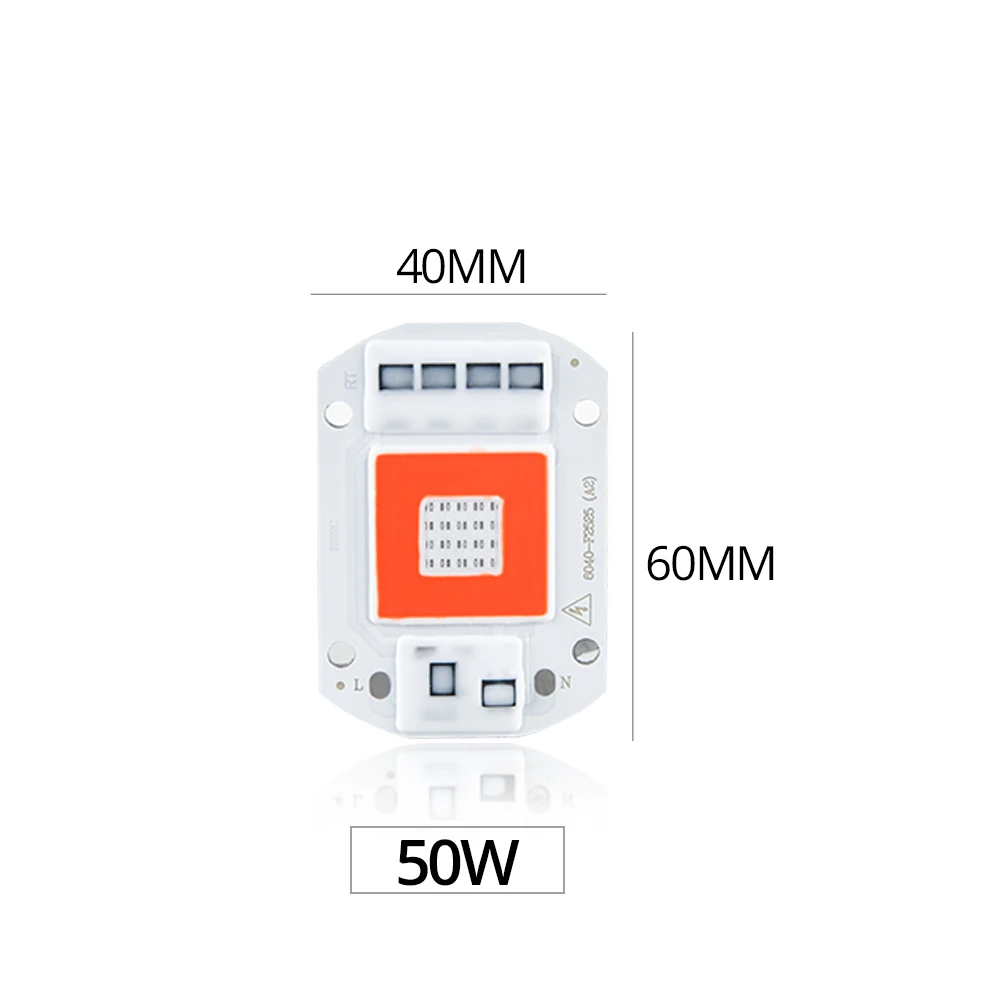 50W 20 Вт 30 Вт 50 Вт светодиодный Фито светильник AC220V 110V лампы для выращивания с рассеивателем красный+ синий светодиодный растет светильник s полный спектр для растения Семена - Испускаемый цвет: 50W