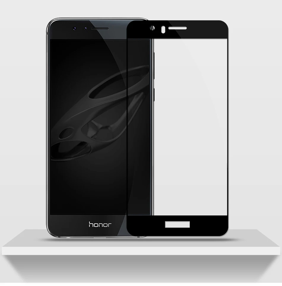 Black NFH 3D Премиум Закаленное стекло для huawei Honor 8 Защитная пленка для экрана чехол для Honor 8 стеклянная пленка полное покрытие стекло - Цвет: Black