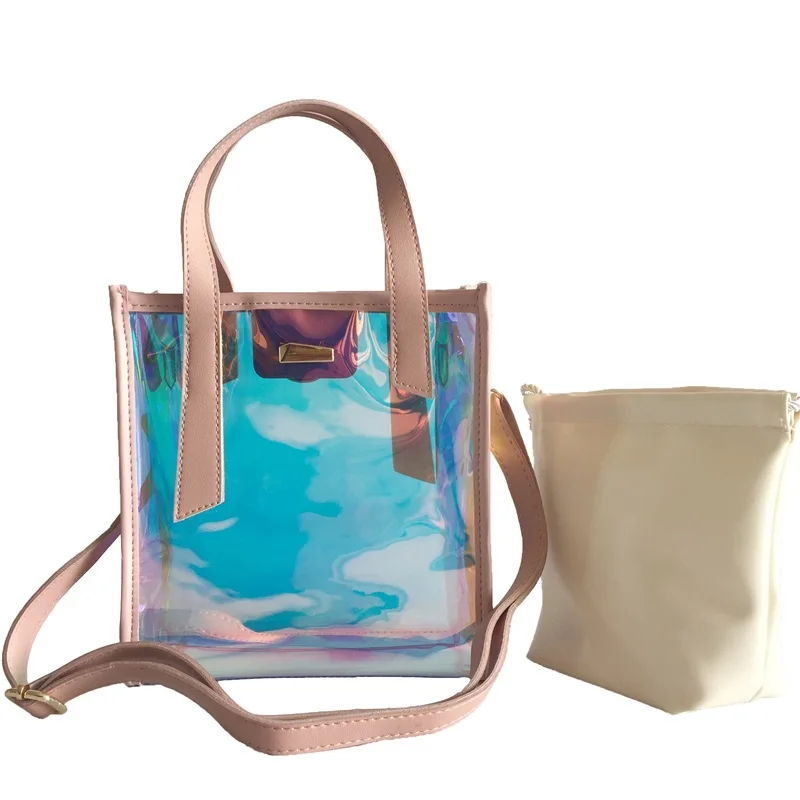 Женская модная Прозрачная голограмма Повседневная сумка для девочек прозрачные